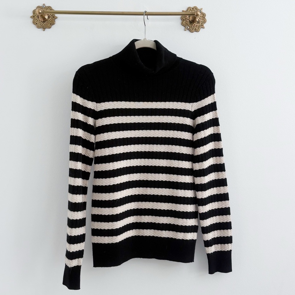 Lingua Franca Morrissey Stripe Turtleneck Small